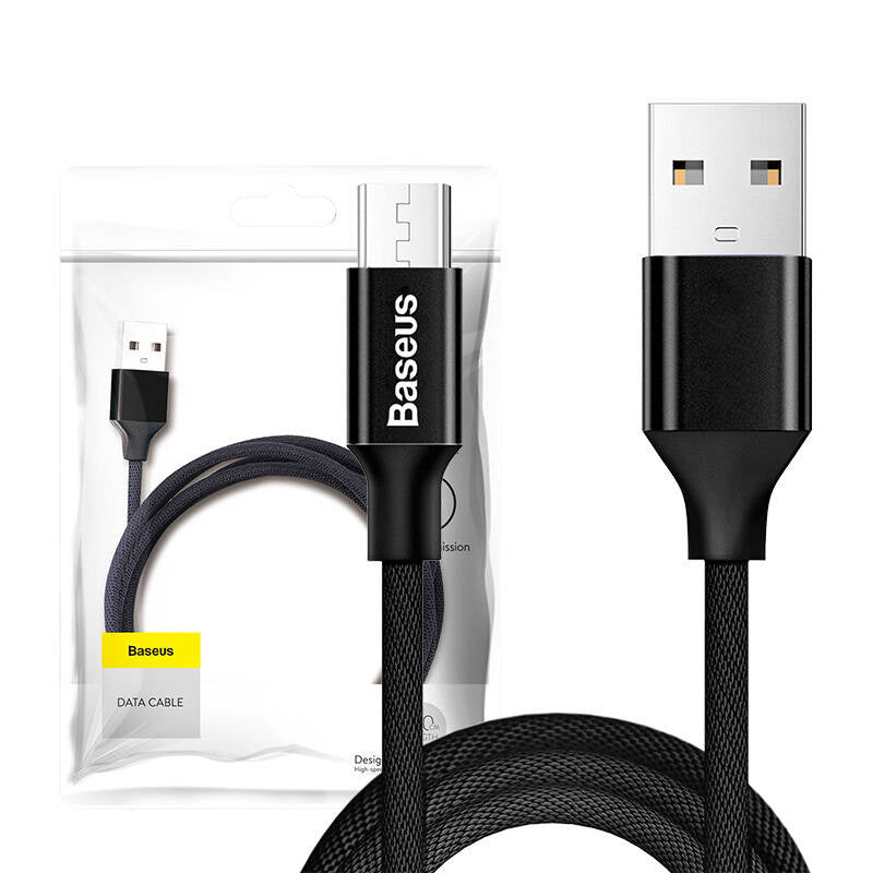 Baseus Καλώδιο MicroUSB Yiven 2A 1.5m (Μαύρο)