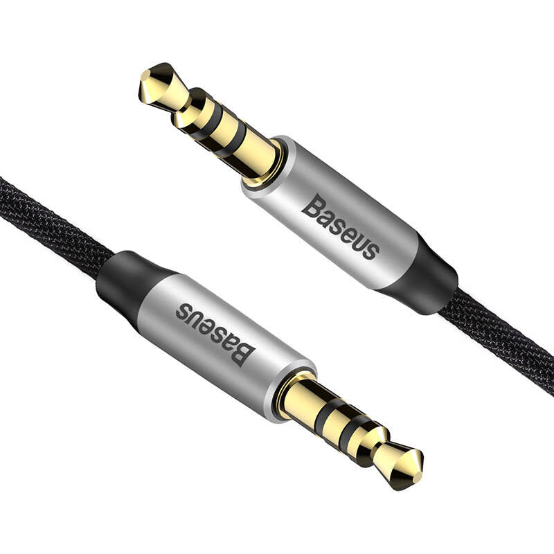 Baseus Καλώδιο Ήχου Yiven Male Mini Jack 3.5mm-Male 3.5mm 1.5m (Ασημί/Μαύρο)