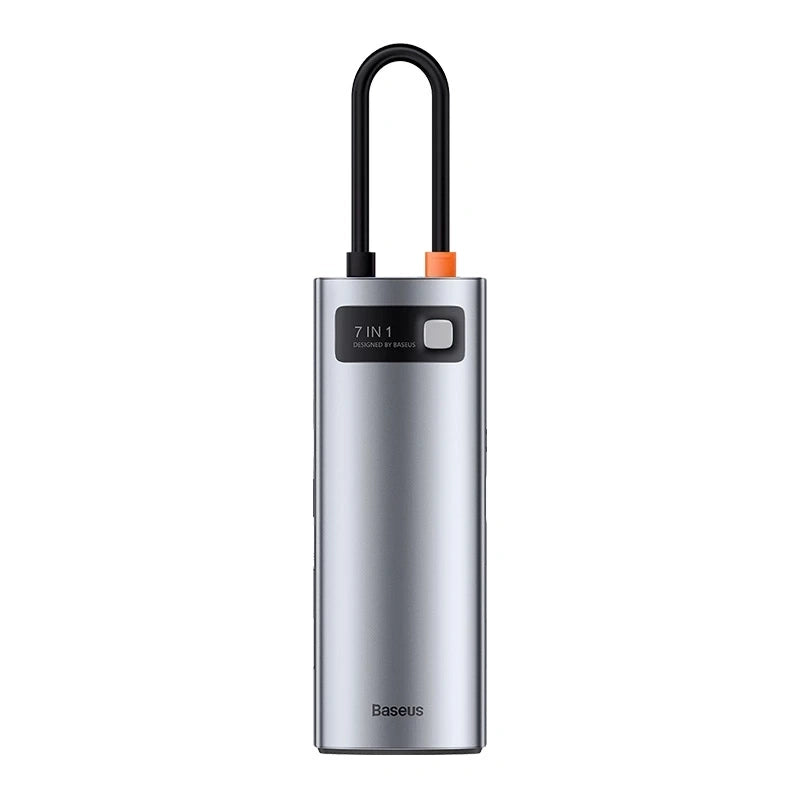 Baseus Docking Station 7σε1 USB-C σε 2xUSB 3.0 + HDMI + USB-C PD (Ασημί)