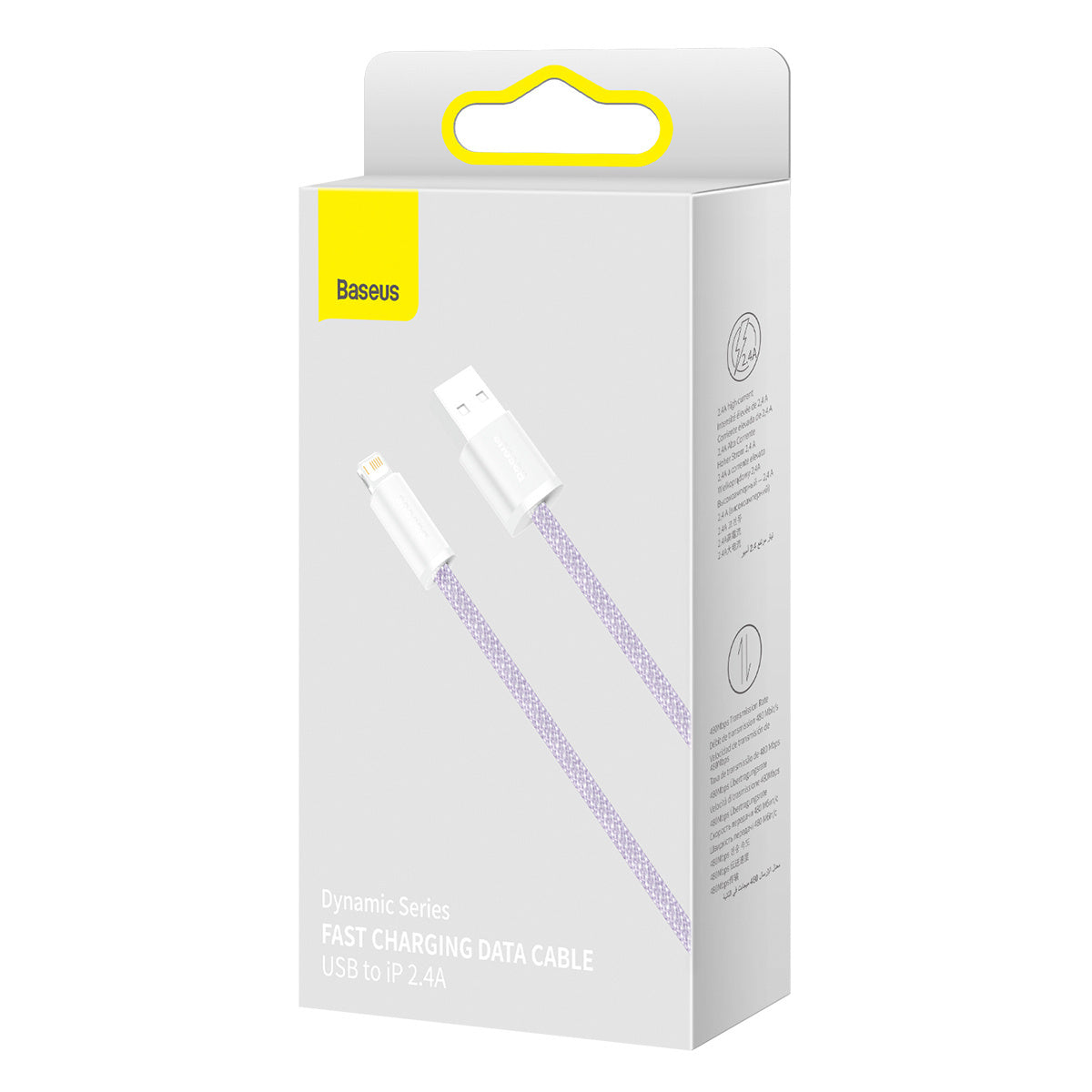 Baseus Καλώδιο USB σε Lightning Dynamic Series, 2.4A, 2m (Μοβ)