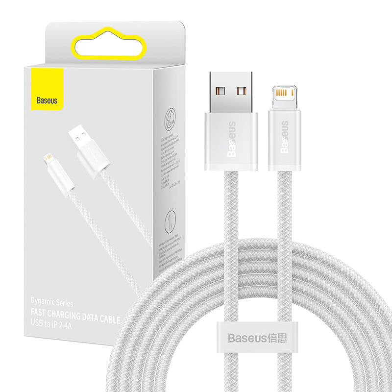 Baseus Καλώδιο USB σε Lightning Dynamic Series, 2.4A, 2m (Λευκό)