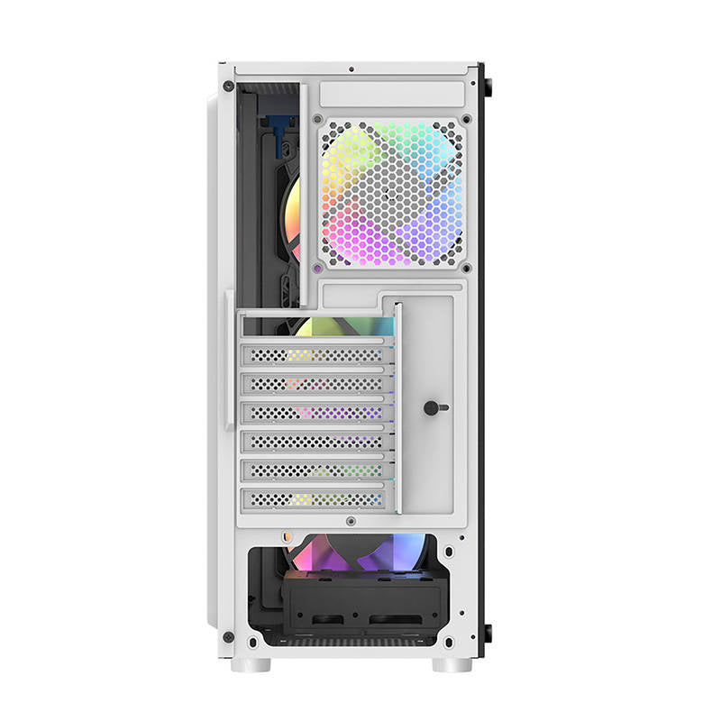 Darkflash DK151 LED θήκη υπολογιστή (λευκή) + 3 ανεμιστήρες RGB