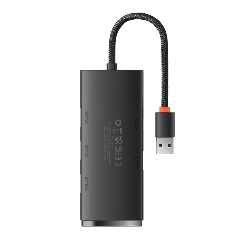 Baseus Hub 4σε1 USB σε 4xUSB 3.0Lite Series, 25cm (Μαύρο)