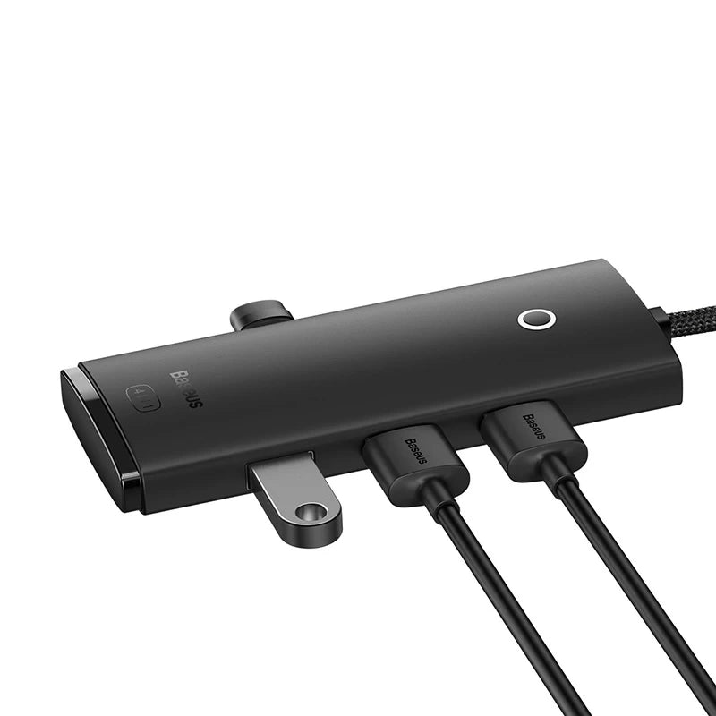 Baseus Hub 4σε1 USB-C σε 4x USB 3.0 + USB-C Lite Series, 25cm (Μαύρο)