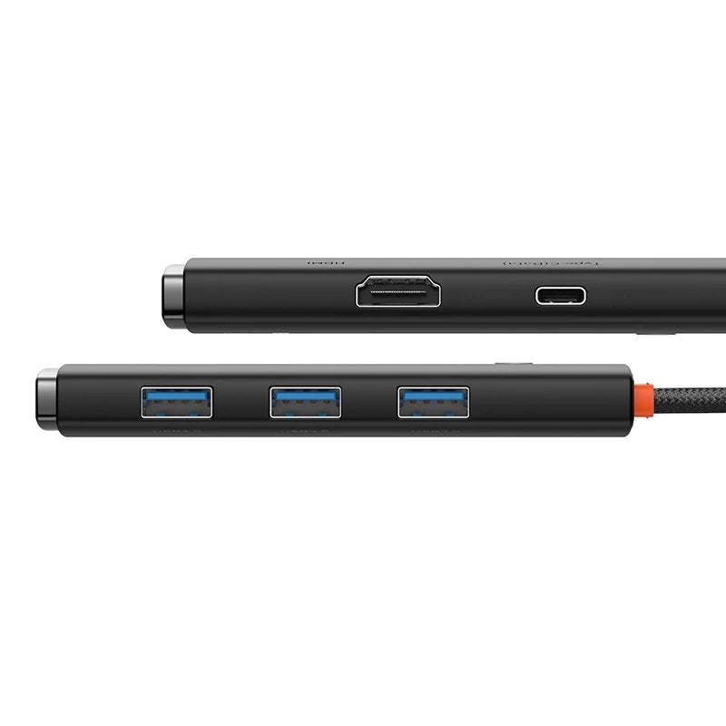 Baseus Docking Station 5σε1 USB-C σε 3xUSB 3.0 + USB-C + HDMI Lite Series (Μαύρο)