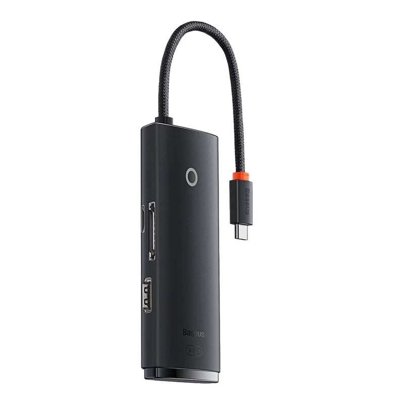 Baseus Docking Station 6σε1 USB-C σε 2xUSB 3.0 + USB-C + HDMI + SD/TF Lite Series (Μαύρο)