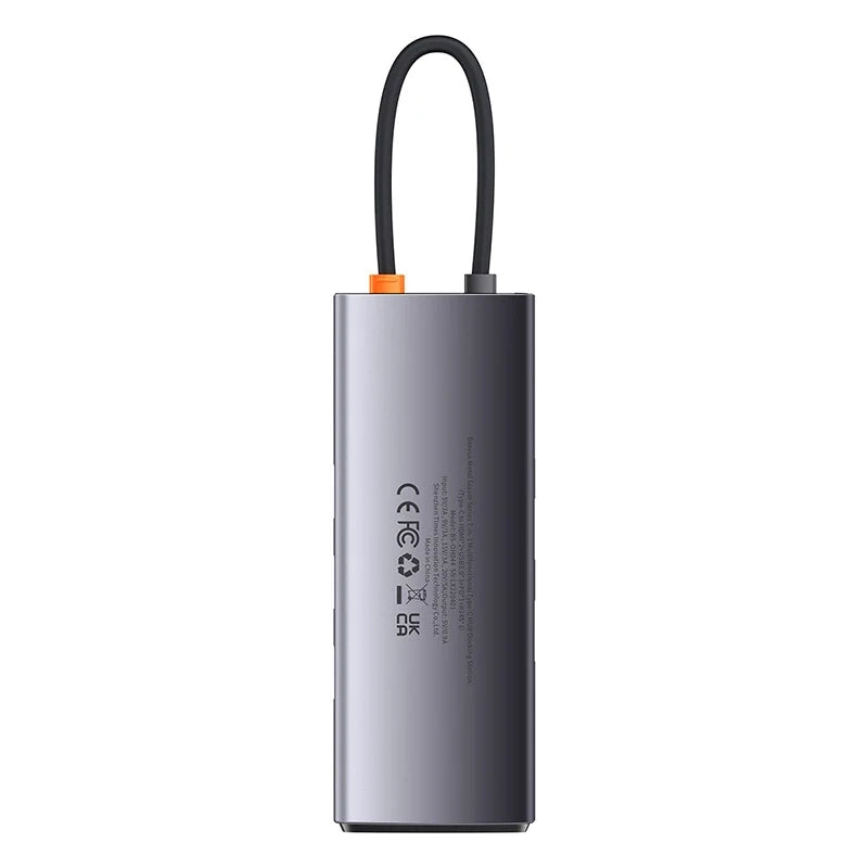 Baseus Docking Station 7σε1 Metal Gleam Series, USB-C σε 3xUSB 3.0 + HDMI + USB-C PD + VGA + Ethernet RJ45 (Ασημί)
