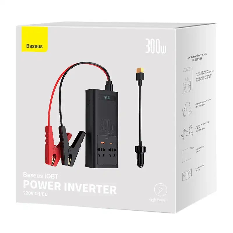 Baseus Inverter Αυτοκινήτου 300W (220V CN/EU) (Μαύρο)