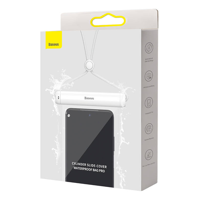 Baseus Αδιάβροχη Θήκη για Smartphone Cylinder Slide-Cover (Λευκό)