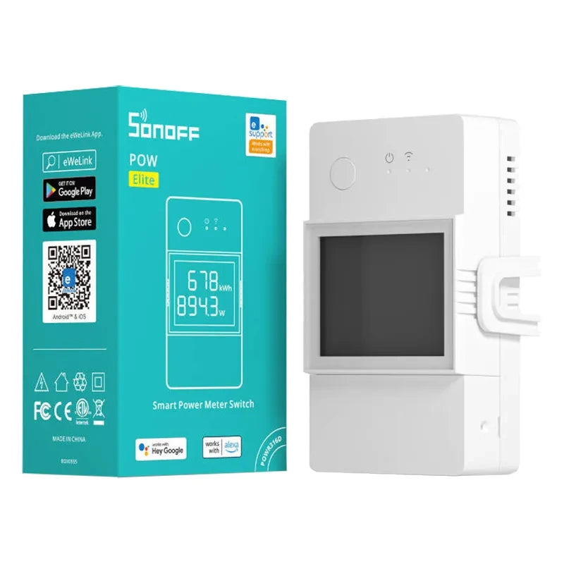 Sonoff Έξυπνος Διακόπτης/Μετρητής Ισχύος WiFi POWR320D (Λευκό)