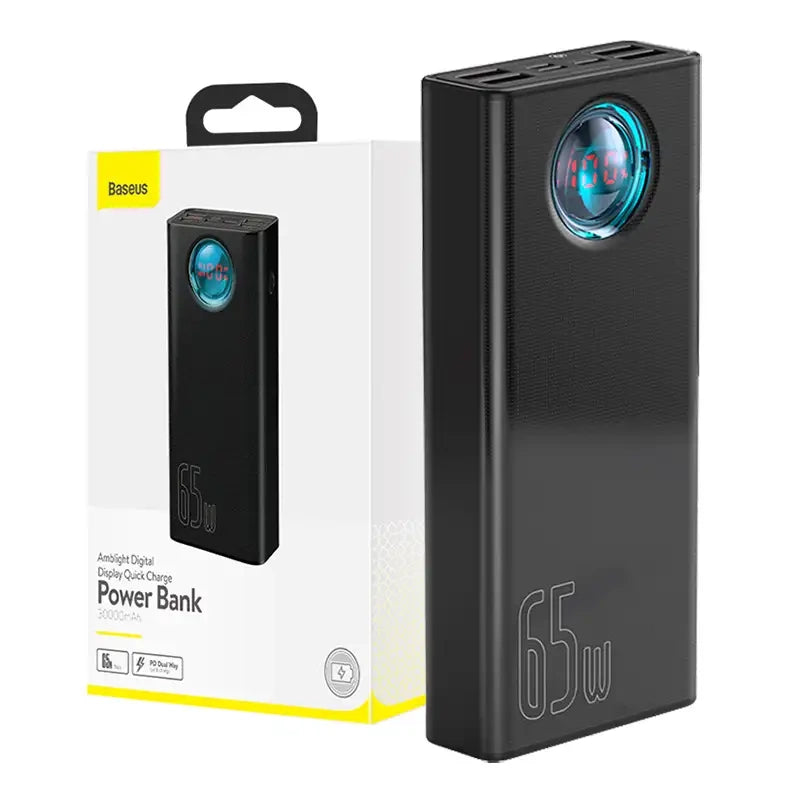 Baseus Powerbank Amblight 30000mAh 4xUSB USB-C 65W (Μαύρο)