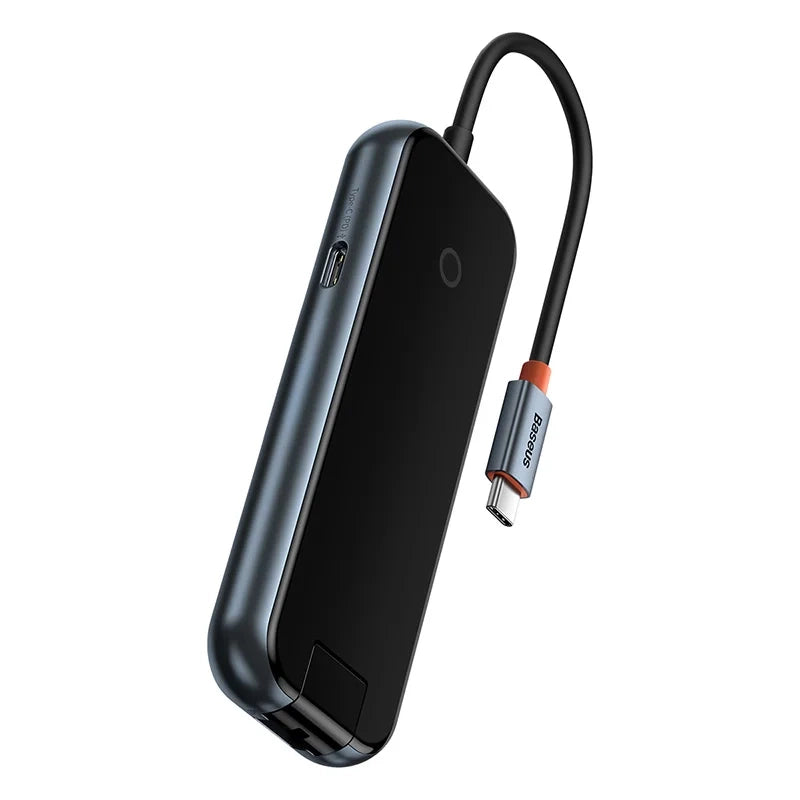 Baseus Docking Station 5σε1 AcmeJoy Series USB-C σε 2xUSB 3.0 + USB 2.0 + USB-C PD + RJ45 (Γκρι)