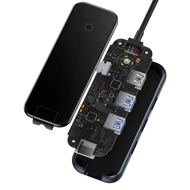 Baseus Docking Station 5σε1 AcmeJoy Series USB-C σε 2xUSB 3.0 + USB 2.0 + USB-C PD + RJ45 (Γκρι)