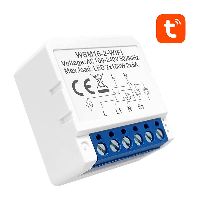 Avatto Έξυπνος Ενδιάμεσος Διακόπτης WiFi WSM16-W2 TUYA (Λευκό)