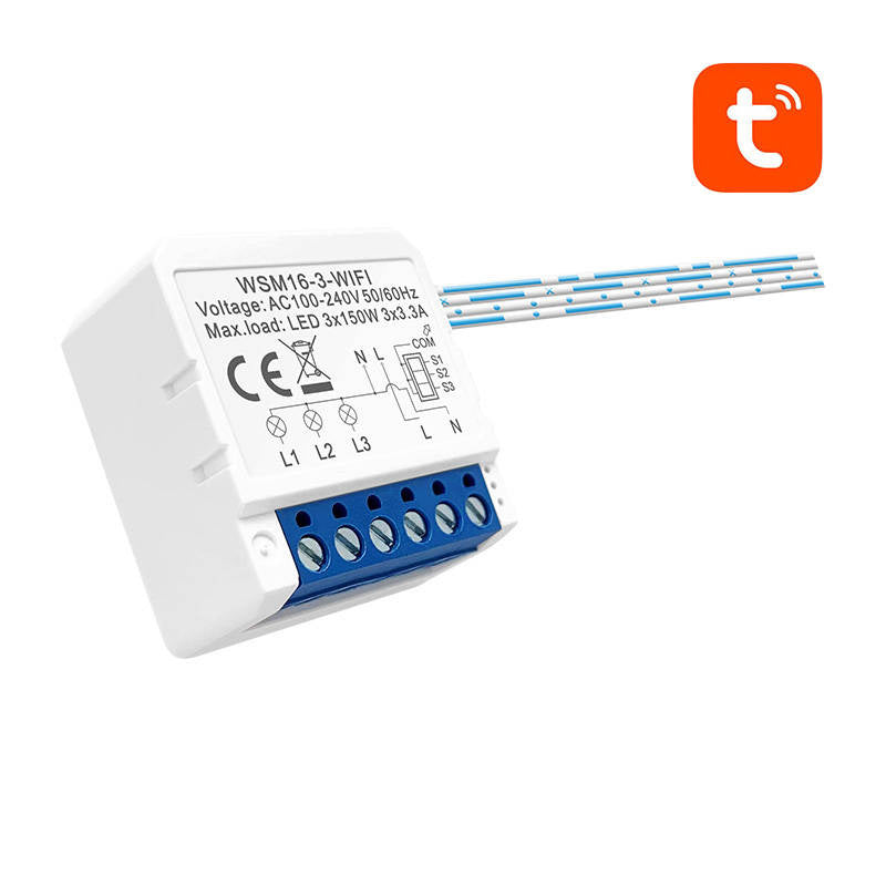 Avatto Έξυπνος Ενδιάμεσος Διακόπτης WiFi WSM16-W3 TUYA (Λευκό)