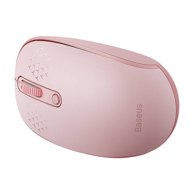 Baseus Ασύρματο Ποντίκι F01B Tri-Mode, 2.4G, BT 5.0, 1600 DPI (Ροζ)
