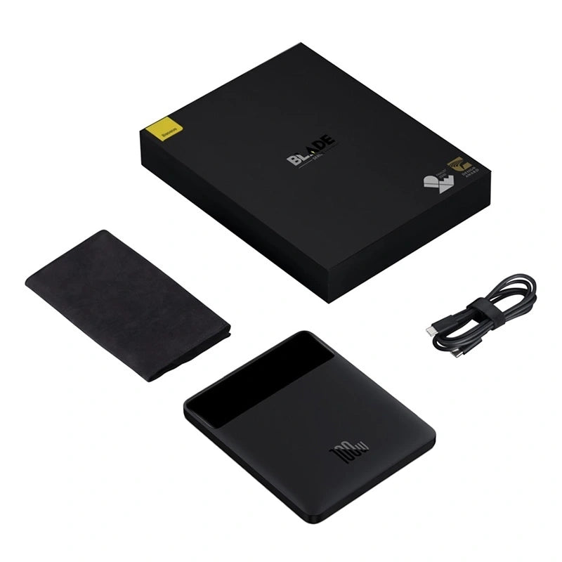 Baseus Powerbank Blade 20000mAh 2xUSB, 2xUSB-C + Καλώδιο USB-C 100W (Μαύρο)