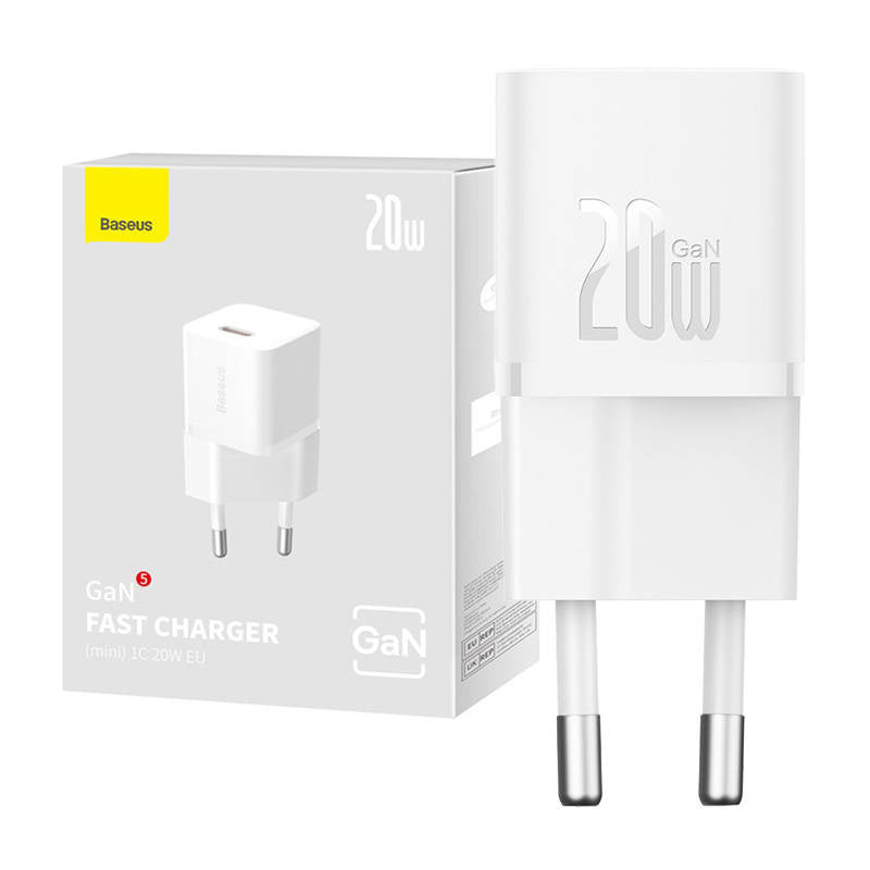 Baseus Mini Φορτιστής GaN5 20W (Λευκό)