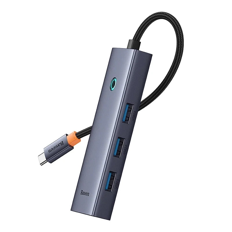 Baseus Docking Station UltraJoy USB-C σε HDMI4K 30Hz + 3xUSB 3.0 + PD, 5σε1 (Γκρι)