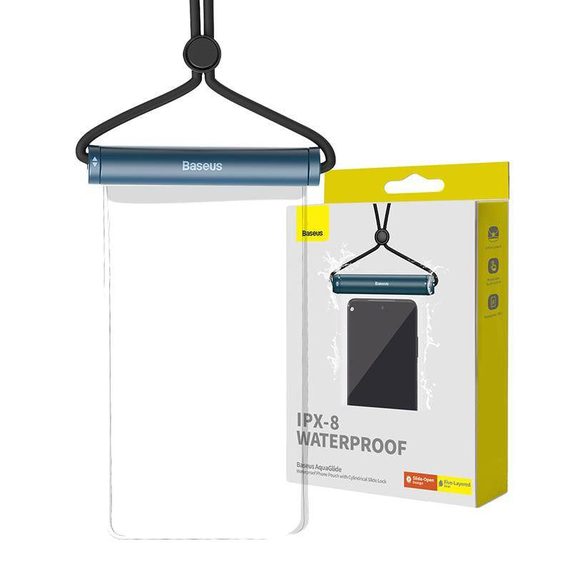 Baseus Αδιάβροχη Θήκη Κινητού AquaGlide με Κυλινδρική Συρόμενη Κλειδαριά (Μπλε)