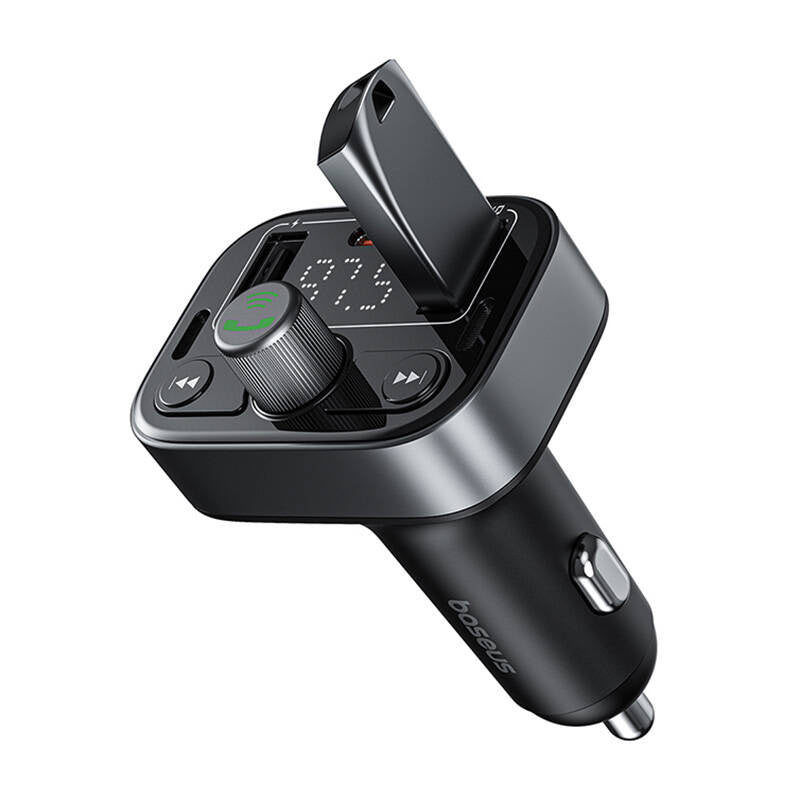Baseus Transmitter/Φορτιστής Αυτοκινήτου S-09 Pro, Bluetooth (Μαύρο)