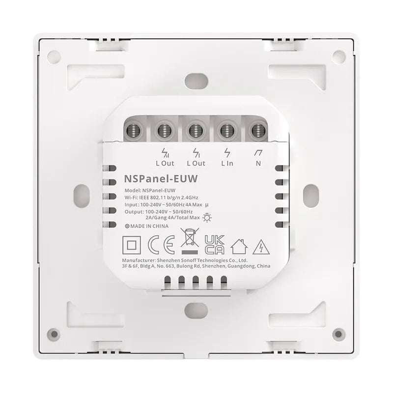 Sonoff WiFi Διακόπτης Τοίχου Χωνευτός Smart Scene NSPanel (Λευκό)