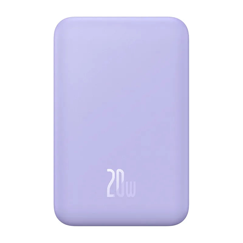Baseus Powerbank Magnetic Mini 5000mAh, USB-C 20W (Λιλά)