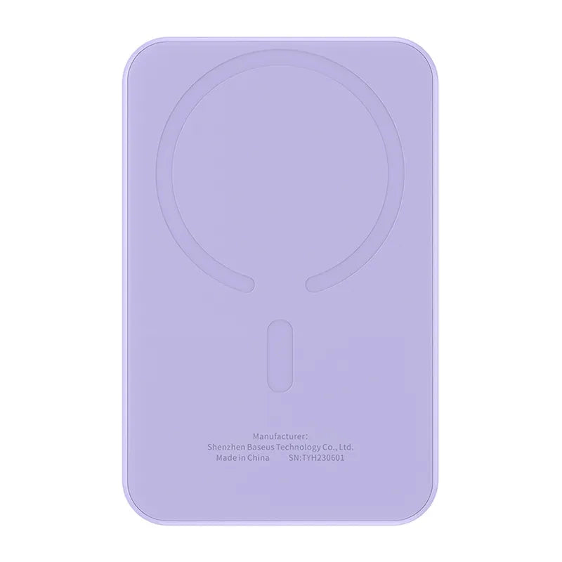 Baseus Powerbank Magnetic Mini 5000mAh, USB-C 20W (Λιλά)
