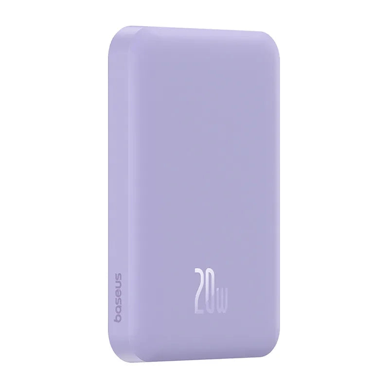 Baseus Powerbank Magnetic Mini 5000mAh, USB-C 20W (Λιλά)