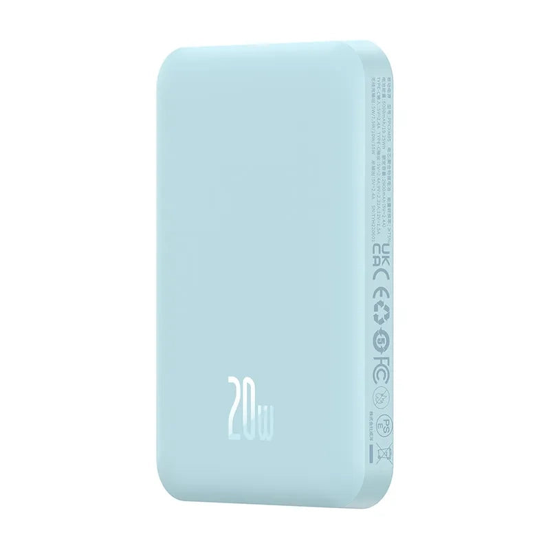 Baseus Powerbank Magnetic Mini 5000mAh, USB-C 20W (Γαλάζιο)