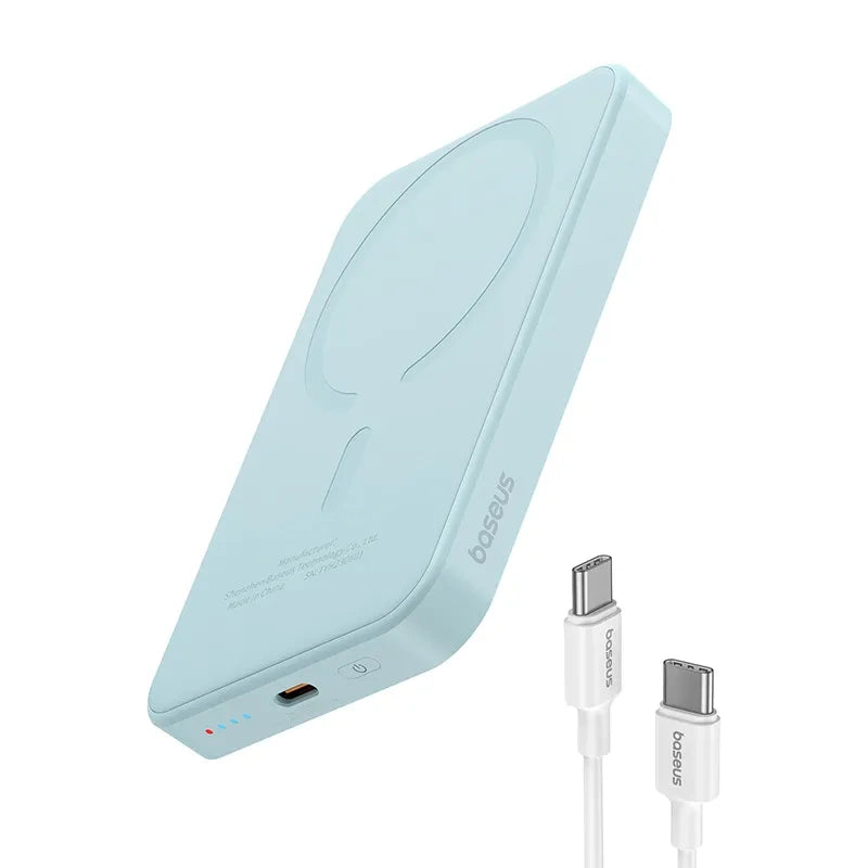 Baseus Powerbank Magnetic Mini 5000mAh, USB-C 20W (Γαλάζιο)