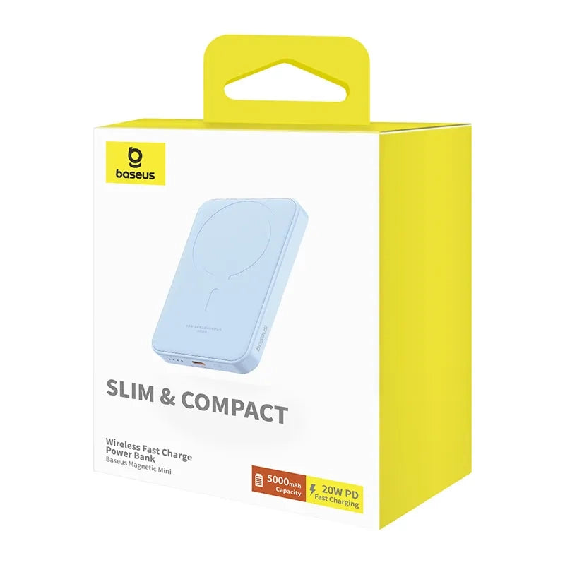 Baseus Powerbank Magnetic Mini 5000mAh, USB-C 20W (Γαλάζιο)