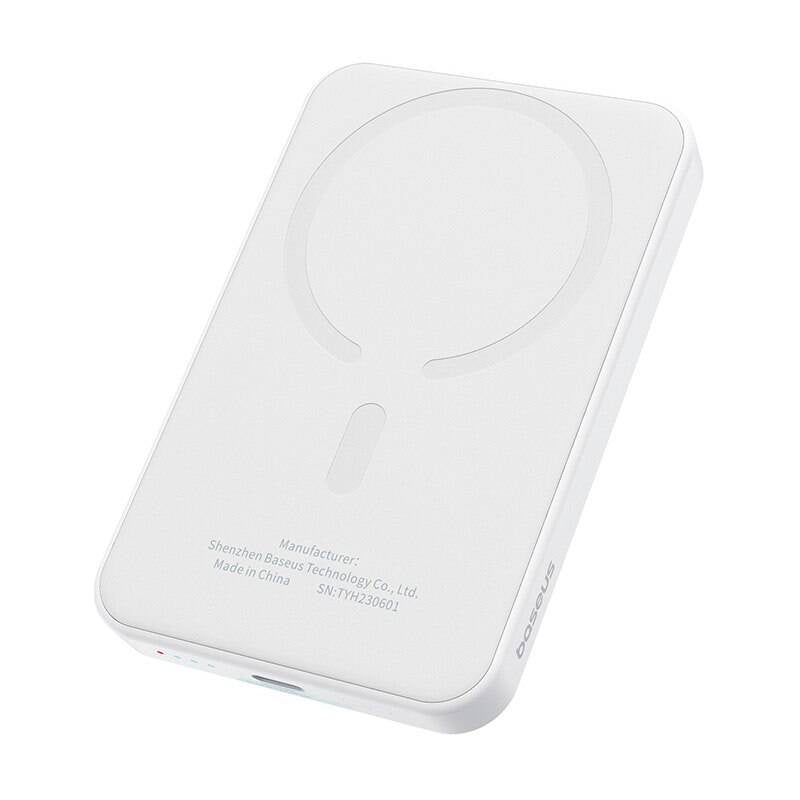 Baseus Powerbank Magnetic Mini 5000mAh, USB-C 20W (Λευκό)