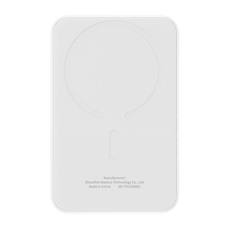 Baseus Powerbank Magnetic Mini 5000mAh, USB-C 20W (Λευκό)
