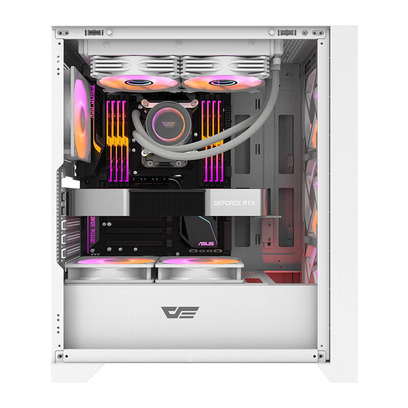 Darkflash DRX70 MESH θήκη υπολογιστή (λευκή) + 4 ανεμιστήρες RGB