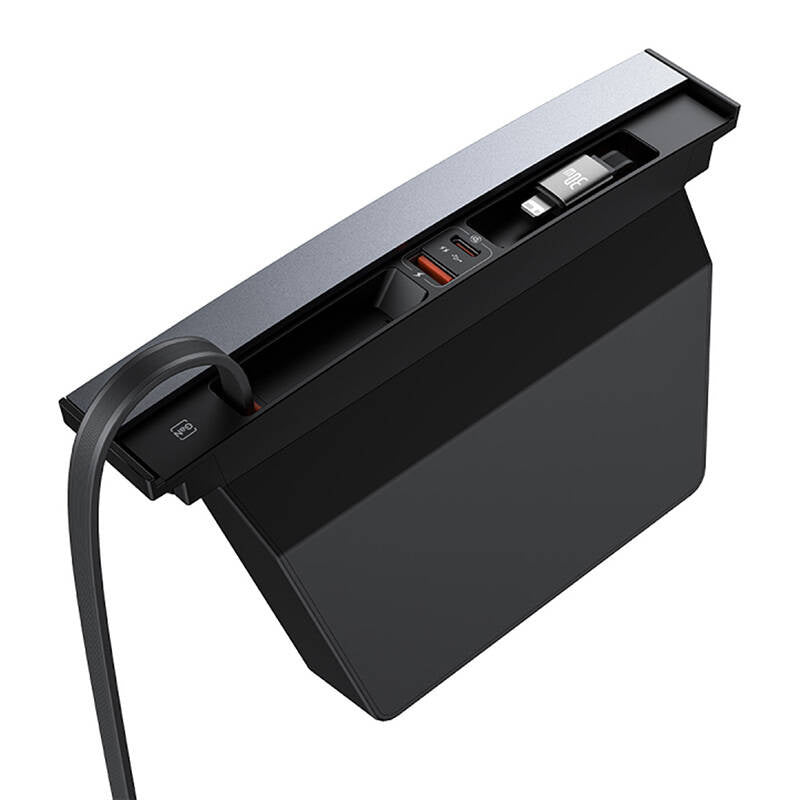 Baseus Hub T-Space με Καλώδια USB-C σε Lightning για Αυτοκίνητα Tesla (Μαύρο)