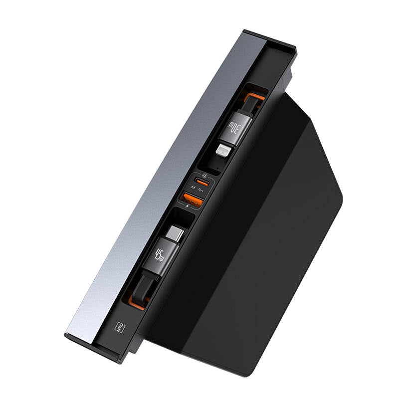 Baseus Hub T-Space με Καλώδια USB-C σε Lightning για Αυτοκίνητα Tesla (Μαύρο)