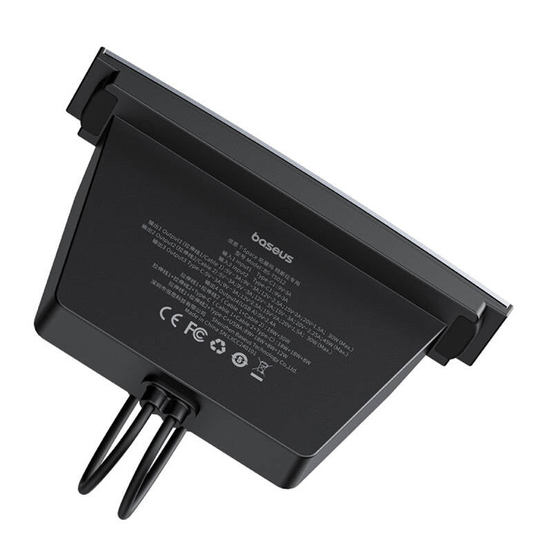 Baseus Hub T-Space με Καλώδια USB-C σε USB-C για Αυτοκίνητα Tesla (Μαύρο)
