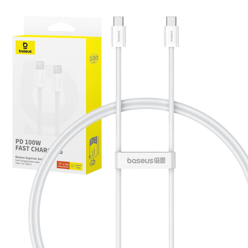 Baseus Superior 2 100W 1m USB-C to USB-C fast charging cable (white
