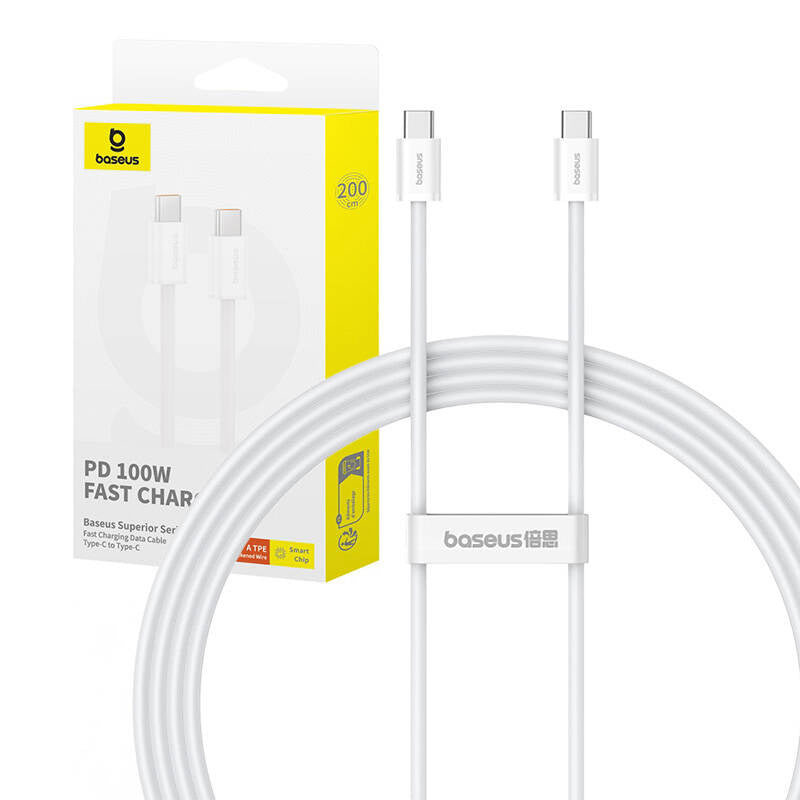 Baseus Superior 2 100W 2m USB-C to USB-C fast charging cable (white)