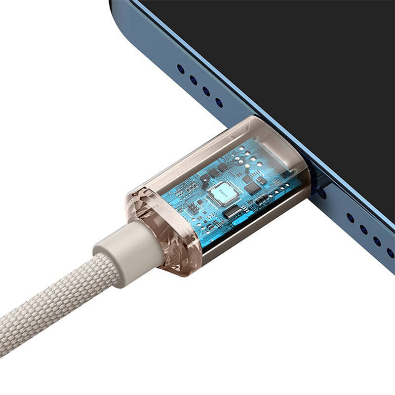 Baseus Crystal Shine USB-C to iP cable, 20W, 1.2m (pink)