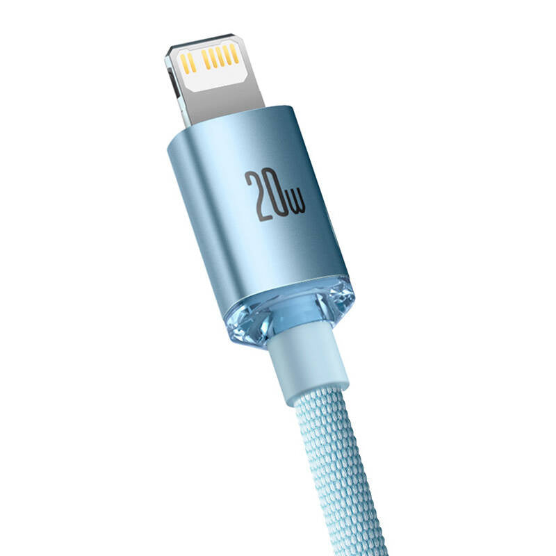 Baseus Crystal Shine USB-C to iP cable, 20W, 2m (blue)