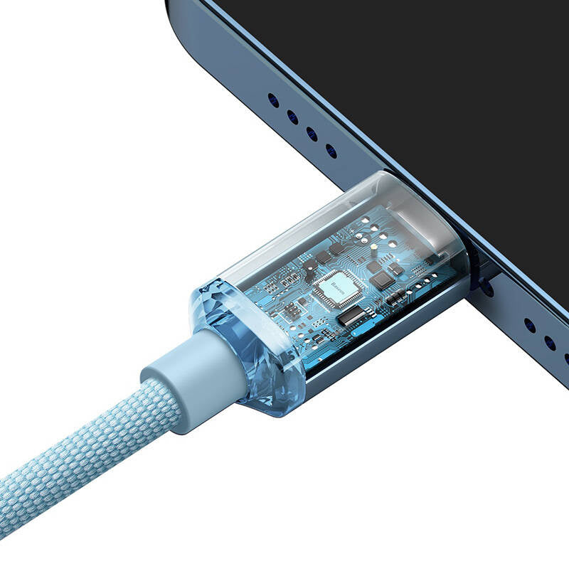 Baseus Crystal Shine USB-C to iP cable, 20W, 2m (blue)