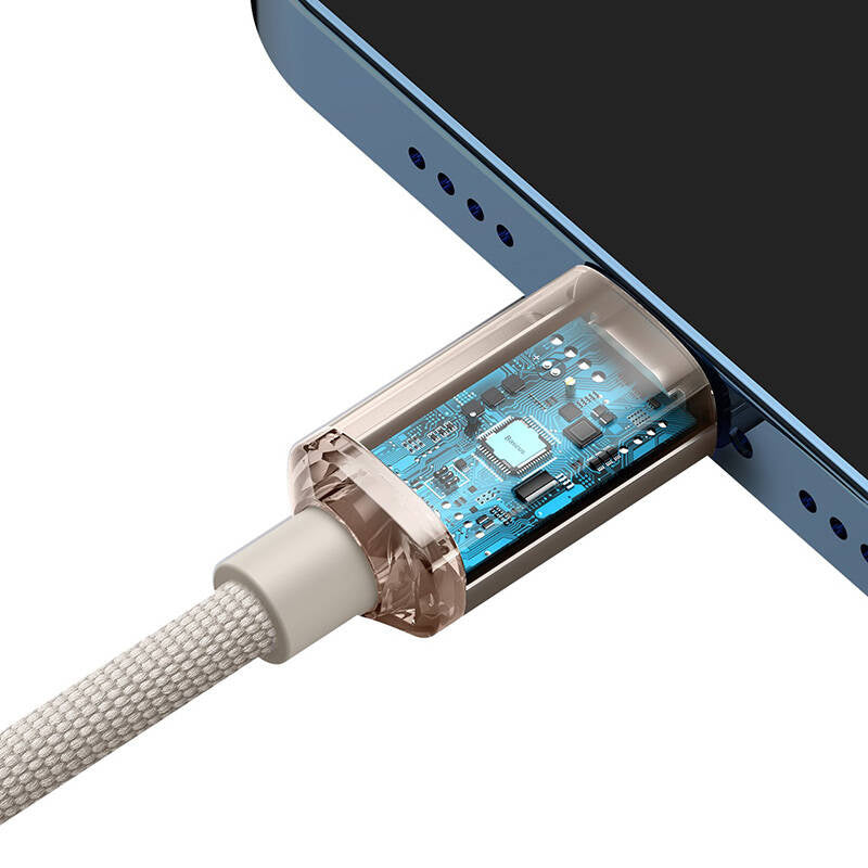 Baseus Crystal Shine USB-C to iP cable, 20W, 2m (pink)