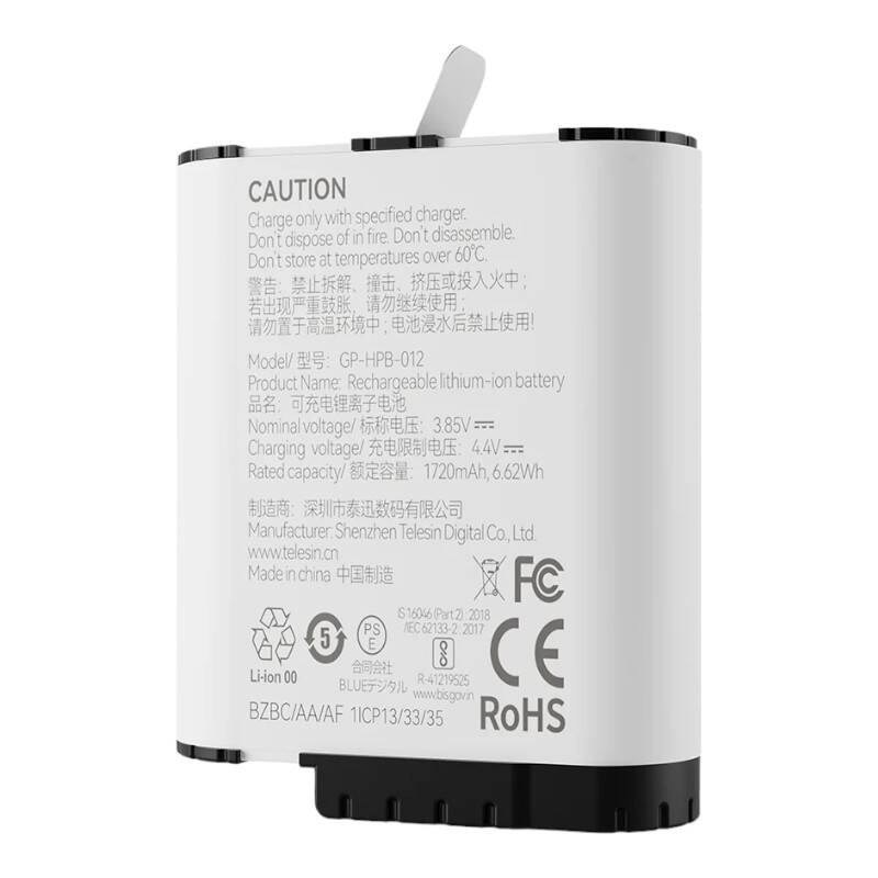 High performance stamina battery TELESIN for GoPro Hero 12/11/10/9