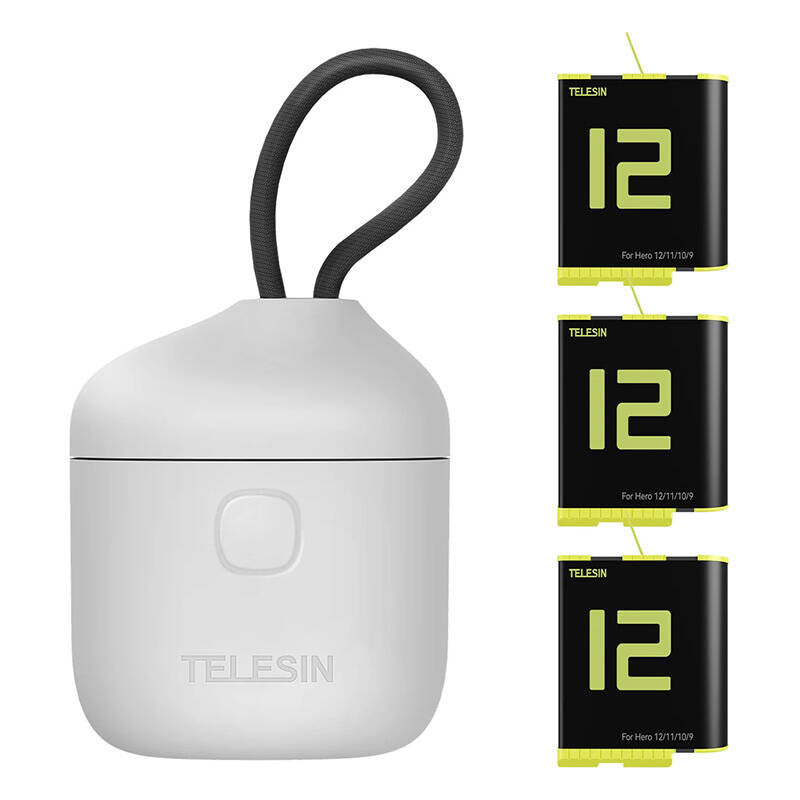 3-slot waterproof charger Telesin Allin box + 3 batteries for GoPro Hero 12 / 11 / 10 / 9