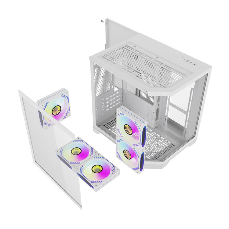 Darkflash Computer Case FT350 + 5 aRGB fans (white)