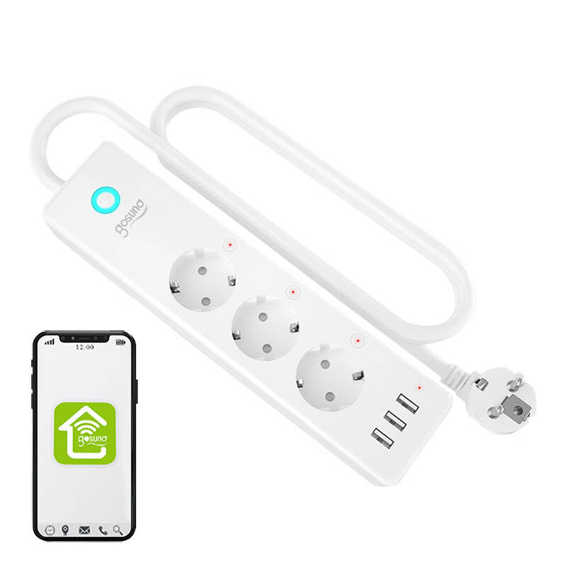 Smart WiFi power strip Gosund P1 PLUS (4x AC schuko, 3x USB-A) Tuya