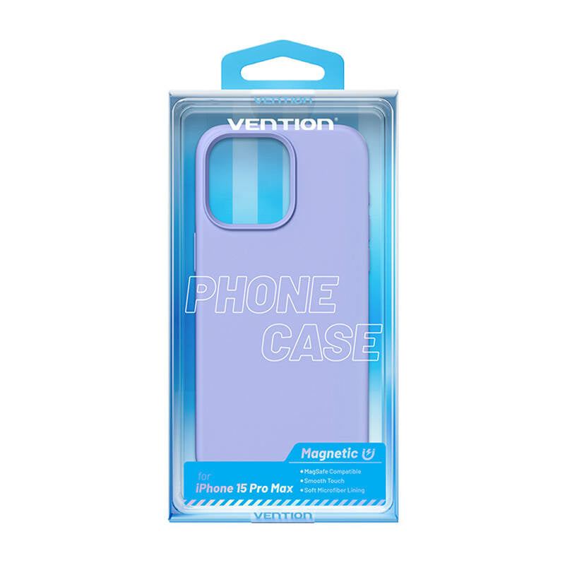 Silicone Case Vention KUFV0-40 for iPhone 15 Pro Max (purple)