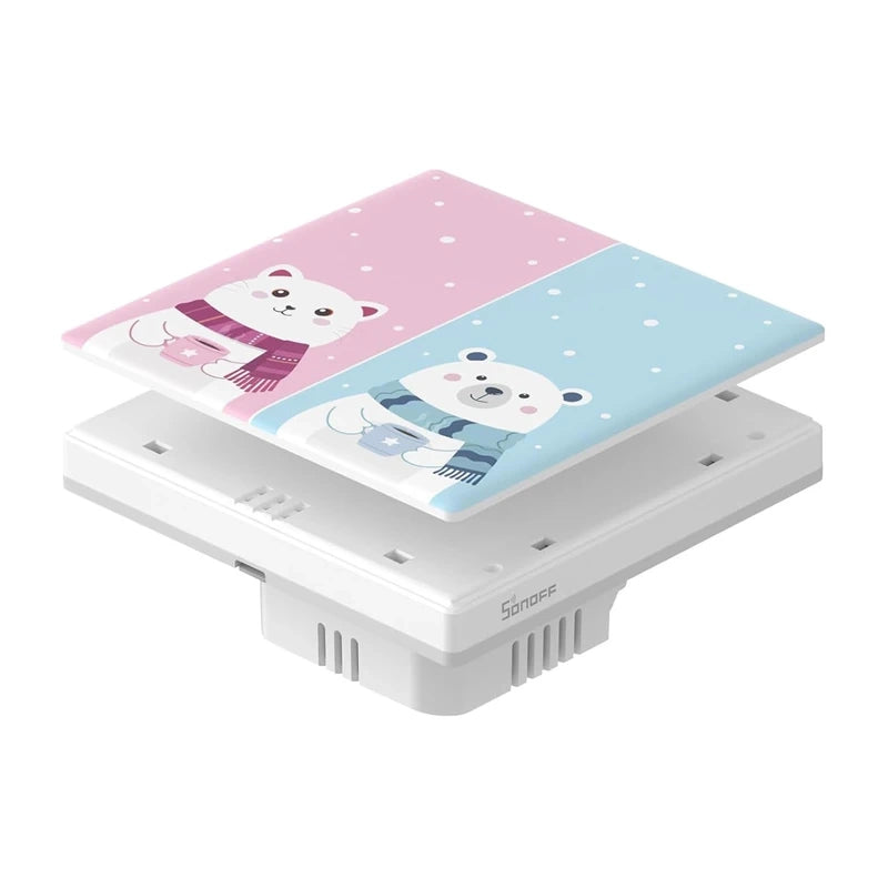 Decorative cover / panel for T5 touch wall switch SONOFF Cartoon 2C